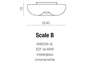 Seinävalaisin Azzardo AZ1602 Scale B hinta ja tiedot | Seinävalaisimet | hobbyhall.fi