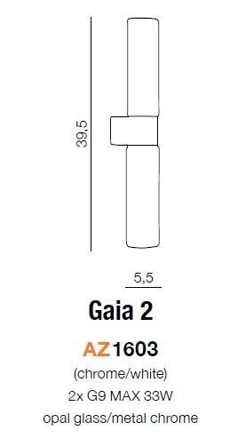 Seinävalaisin Azzardo AZ1603 Gaia 2 hinta ja tiedot | Seinävalaisimet | hobbyhall.fi