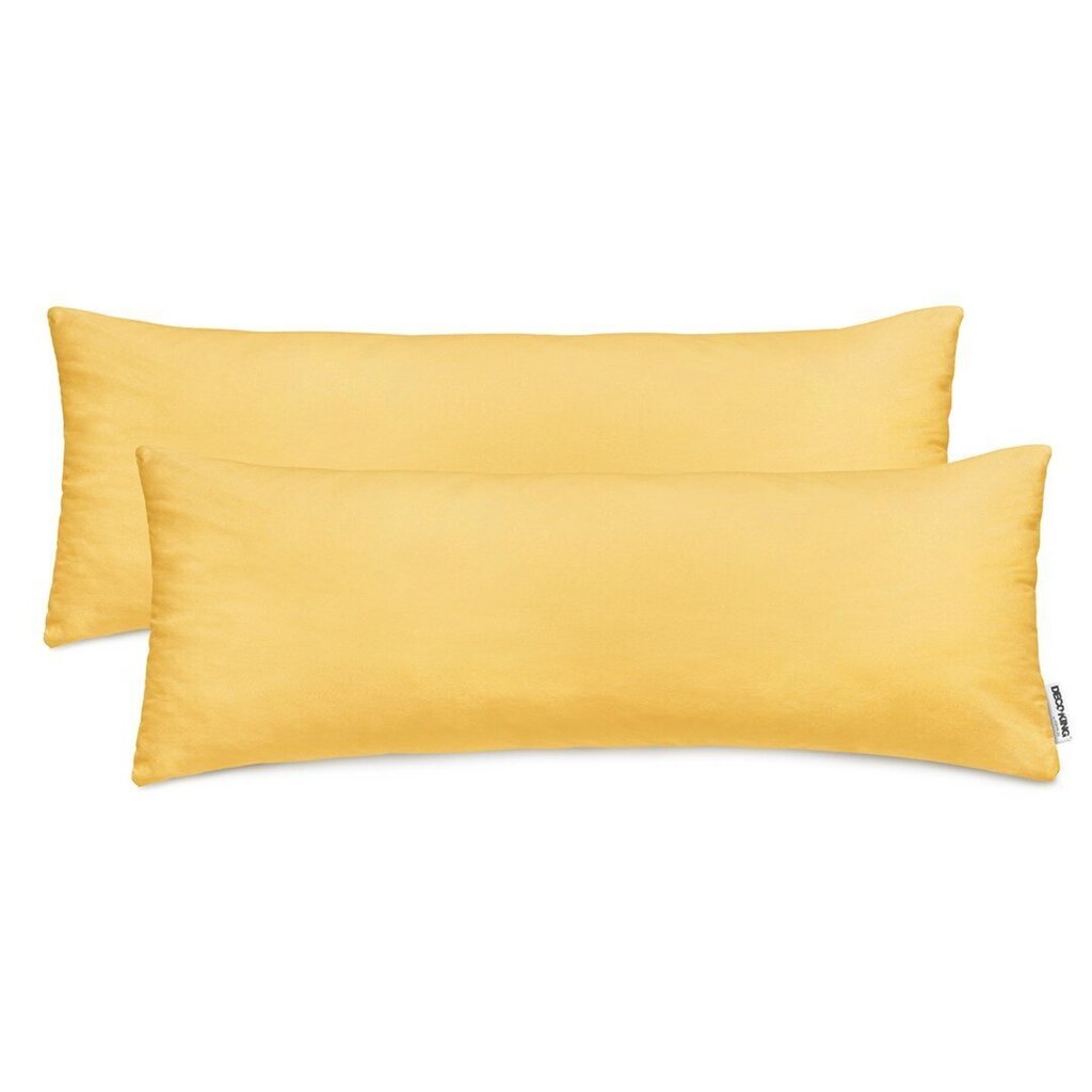 DecoKing Amber -tyynyliina 2 kpl, keltainen, 40 x 120 cm hinta ja tiedot | Koristetyynyt ja tyynynpäälliset | hobbyhall.fi