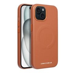 iPhone 15 Plus (6,7″) Roar Nahkainen Mag-kotelo - Ruskea hinta ja tiedot | Puhelimen kuoret ja kotelot | hobbyhall.fi