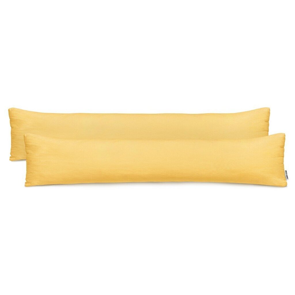 DecoKing Amber -tyynyliina 2 kpl, keltainen, 40 x 200 cm hinta ja tiedot | Koristetyynyt ja tyynynpäälliset | hobbyhall.fi
