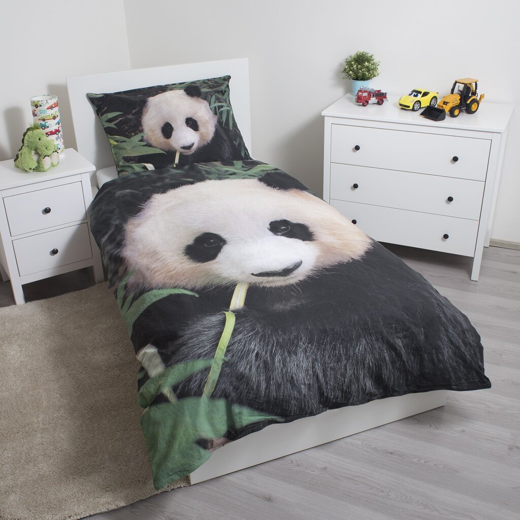 Panda-pussilakanasetti, 140 x 200 cm + 1 tyynyliina 70 x 90 cm hinta ja tiedot | Vuodevaatteet lapsille | hobbyhall.fi