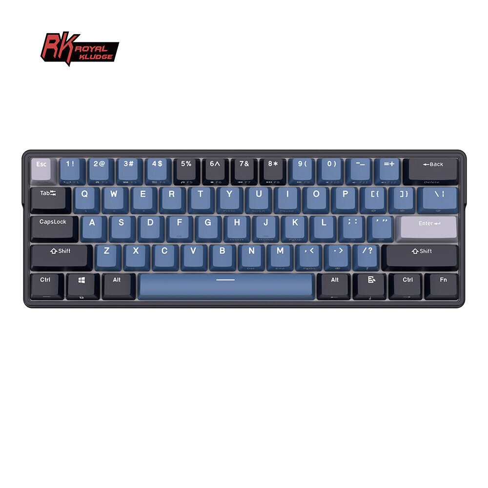 Royal Kludge RK61 Plus TKL-näppäimistö, US, musta/sininen hinta ja tiedot | Näppäimistöt | hobbyhall.fi