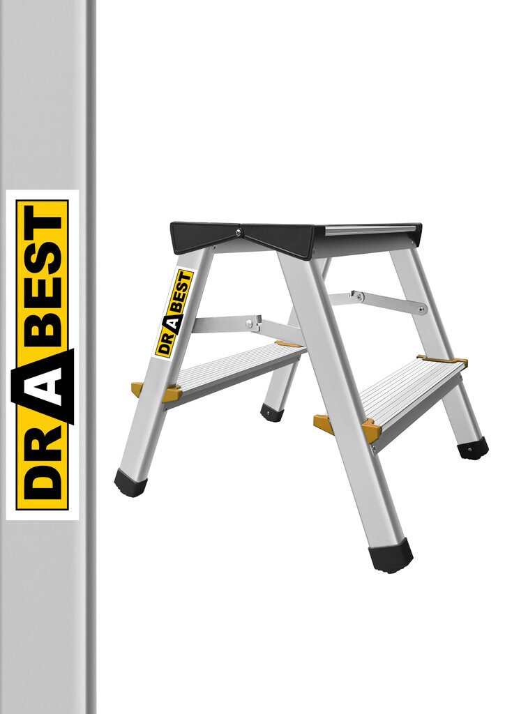 Kaksipuoliset alumiinitikkaat Drabest DD2 (150 kg) hinta ja tiedot | Tikkaat | hobbyhall.fi