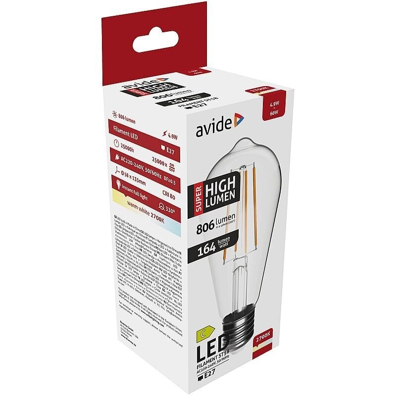 Avide LED-lamput 10W A60 E27 4000K, 3 kpl. hinta ja tiedot | Lamput | hobbyhall.fi