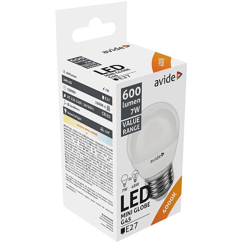 Avide LED-lamput 10W A60 E27 4000K, 3 kpl. hinta ja tiedot | Lamput | hobbyhall.fi