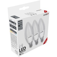 Avide LED-lamput 5W E14 2700K, 3 kpl hinta ja tiedot | Lamput | hobbyhall.fi