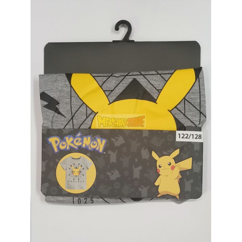 Pokemon t-paita lapsille Pikachu, harmaa hinta ja tiedot | Poikien paidat | hobbyhall.fi