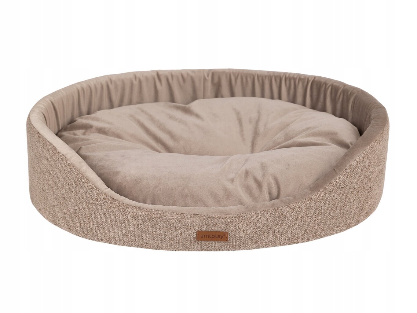 Soikea peti koirille Amiplay Siena, eri kokoja, beige hinta ja tiedot | Pedit ja pesät | hobbyhall.fi