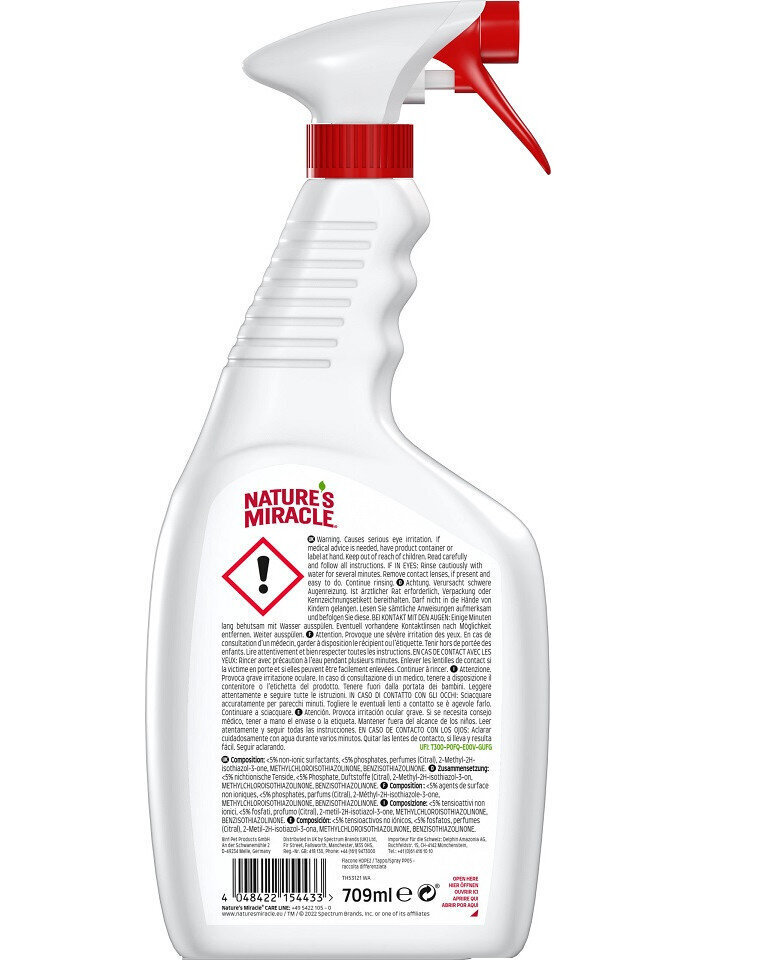 Lian- ja tahranpoistaja Nature's Miracle Stain&Odour, 709 ml hinta ja tiedot | Eläinten hoitotuotteet | hobbyhall.fi