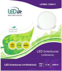 Kattovalaisin pinta-asennuksella LEDlife LED12W, pyöreä hinta ja tiedot | Seinävalaisimet | hobbyhall.fi