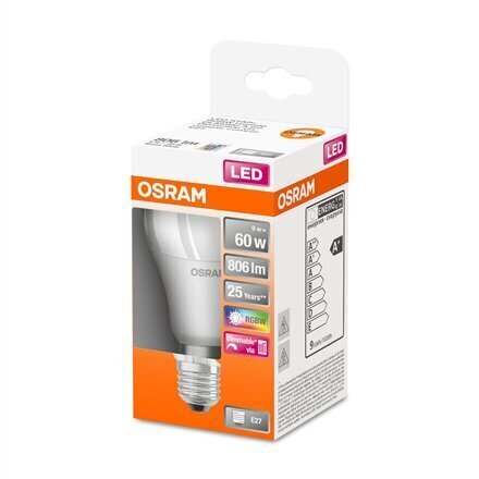 Kauko-ohjattava lamppu Osram LED Star + Classic A RGBW FR 60, 9W hinta ja tiedot | Lamput | hobbyhall.fi