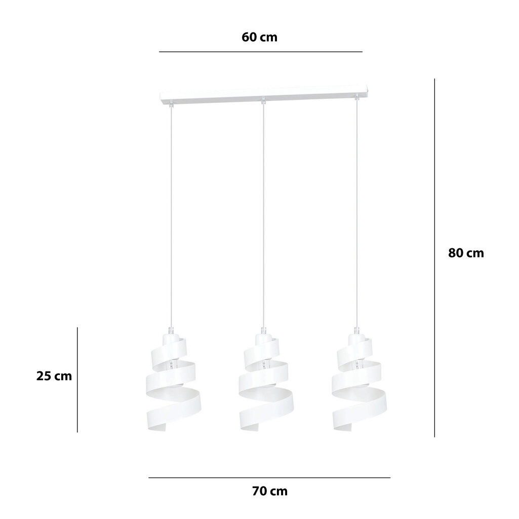 Kattovalaisin Emibig Saga White 3 hinta ja tiedot | Riippuvalaisimet | hobbyhall.fi