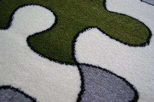 Lastenhuoneen matto Pusle 125x170 cm, harmaa/vihreä hinta ja tiedot | Isot matot | hobbyhall.fi