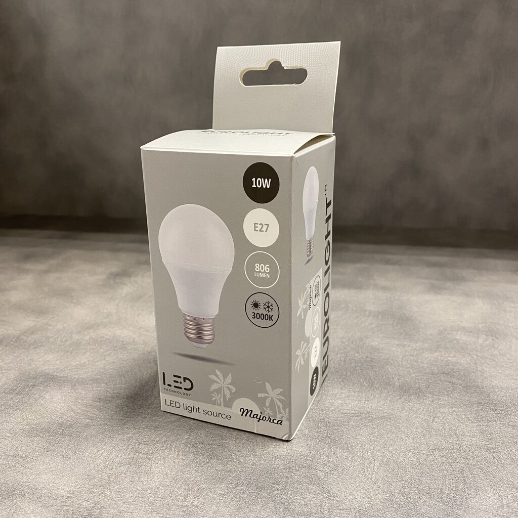 Eurolight Mallorca LED-lamppu, A60, E27, 10 W/3000 K hinta ja tiedot | Lamput | hobbyhall.fi