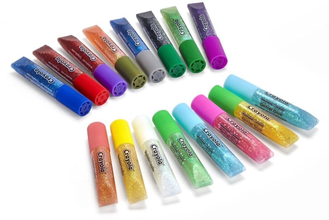 CRAYOLA Glitter-liimakynät, 16 kpl hinta ja tiedot | Toimistotarvikkeet | hobbyhall.fi