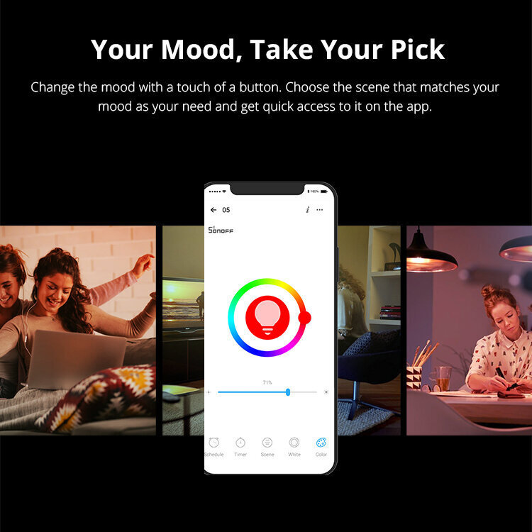 Älykäs LED-lamppu SONOFF B05-B-A60 Wi-Fi hinta ja tiedot | Lamput | hobbyhall.fi