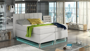 Sänky Basilio LED, 180x200 cm, valkoinen hinta ja tiedot | Sängyt | hobbyhall.fi