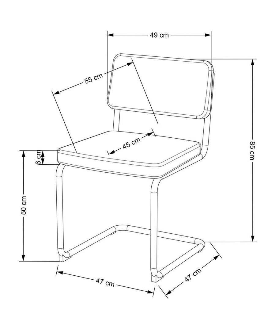 4 tuolin setti K510, harmaa/hopea hinta ja tiedot | Ruokapöydän tuolit | hobbyhall.fi