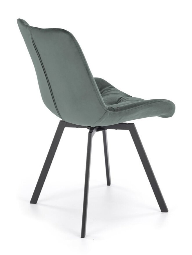 2 tuolin setti K519, vihreä/musta hinta ja tiedot | Ruokapöydän tuolit | hobbyhall.fi