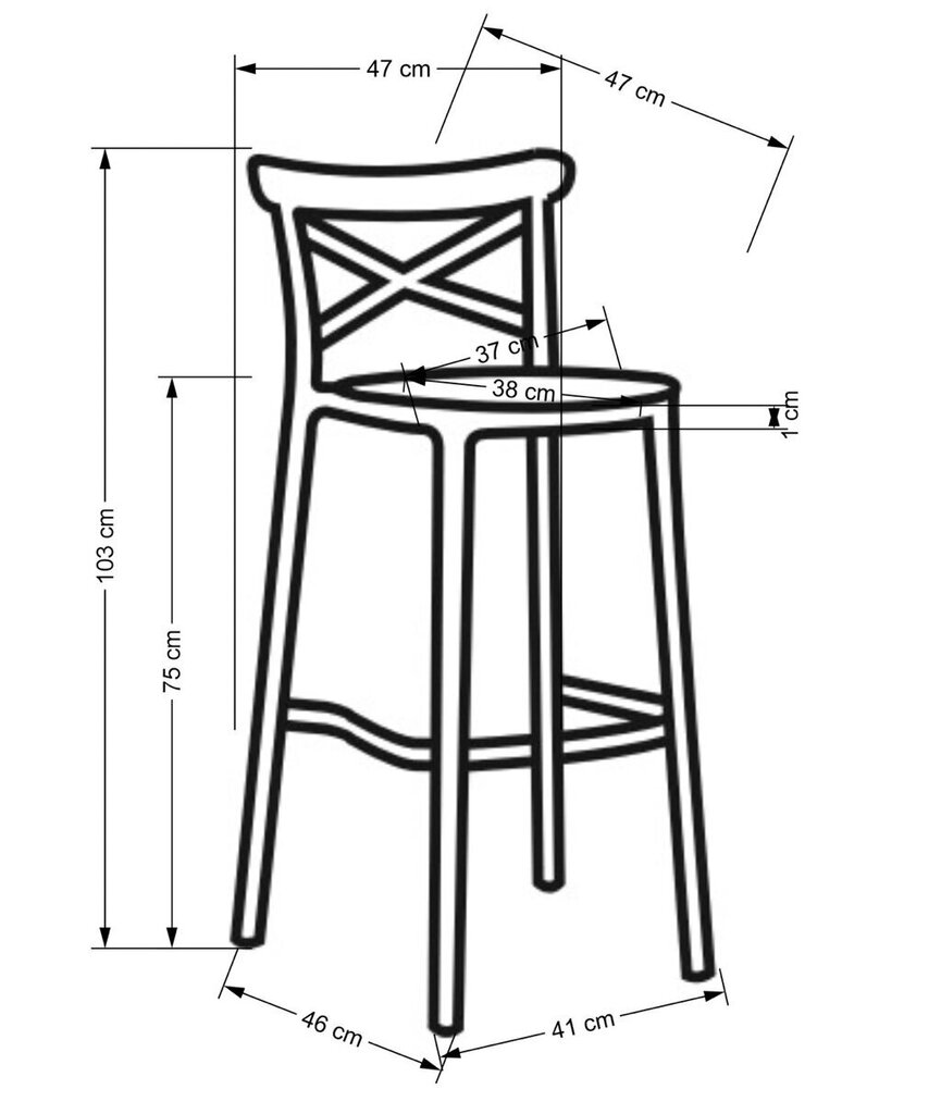 4 tuolin setti H111, musta/ruskea hinta ja tiedot | Ruokapöydän tuolit | hobbyhall.fi