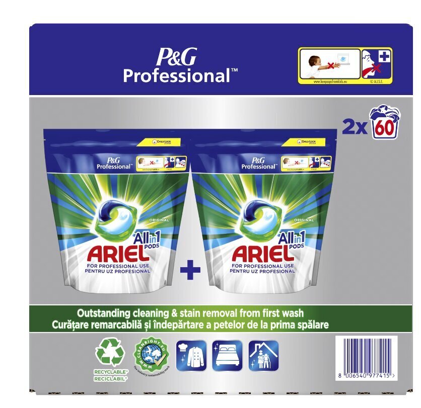 Ariel pesukapselit All in1 Original, 120 kpl hinta ja tiedot | Pyykinpesuaineet | hobbyhall.fi