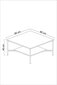 Sohvapöytä, Asir, 80 x 80 x 40 cm, musta hinta ja tiedot | Sohvapöydät | hobbyhall.fi