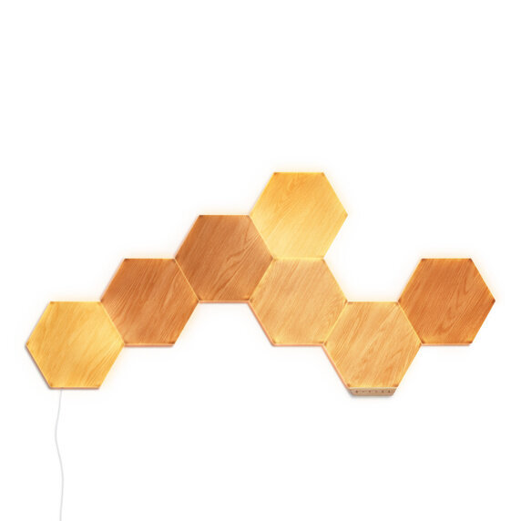 Nanoleaf Elements Wood Hexagons Starter Kit (7 panels) hinta ja tiedot | Seinävalaisimet | hobbyhall.fi