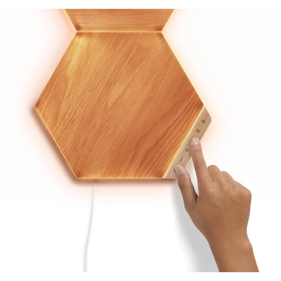 Nanoleaf Elements Wood Hexagons Starter Kit (7 panels) hinta ja tiedot | Seinävalaisimet | hobbyhall.fi