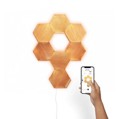Nanoleaf Elements Wood Hexagons Starter Kit (7 panels) hinta ja tiedot | Seinävalaisimet | hobbyhall.fi