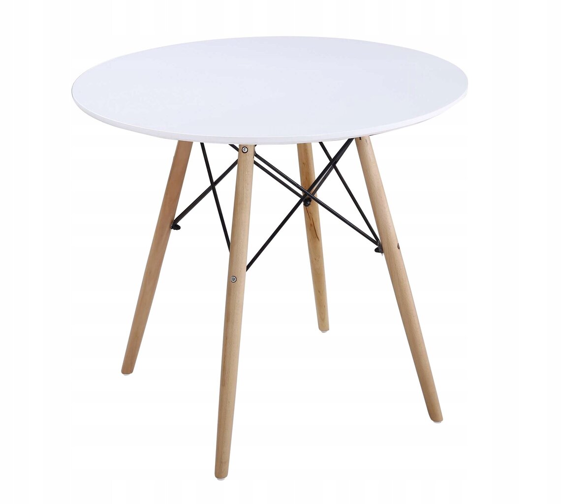 Pöytä Belsi, 80 x 80 x 75 cm, valkoinen hinta ja tiedot | Ruokapöydät | hobbyhall.fi