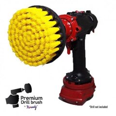 Huippuluokan puhdistusharja Kornely Drill Brush - keskipehmeä, keltainen, 13 cm hinta ja tiedot | Käsityökalut | hobbyhall.fi