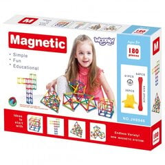 Magneettinen Rakennussetti, 180 kpl hinta ja tiedot | Woopie Lapset | hobbyhall.fi