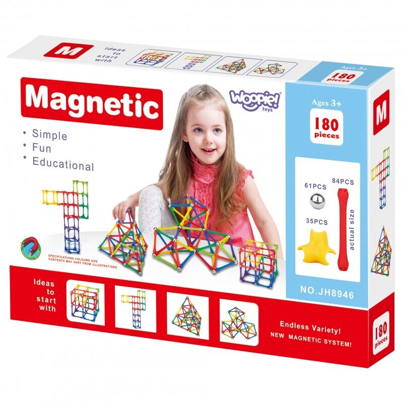 Magneettinen rakentaja 180 kpl. hinta ja tiedot | LEGOT ja rakennuslelut | hobbyhall.fi
