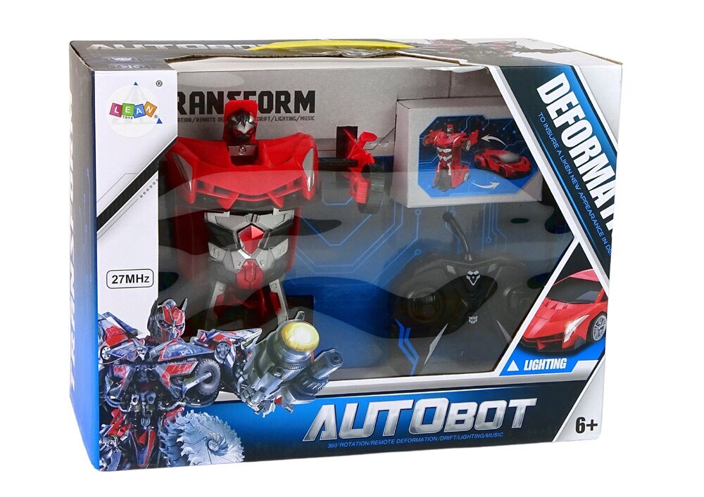 Kauko-ohjattava robotti - AutoBot urheiluauto, punainen hinta ja tiedot | Poikien lelut | hobbyhall.fi