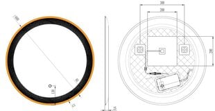 LED-peili Edelweiss 60 cm hinta ja tiedot | Kylpyhuonepeilit | hobbyhall.fi