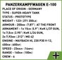 Rakennussetti Cobi tankki HC WWII Panzerkampfwagen E-100 hinta ja tiedot | LEGOT ja rakennuslelut | hobbyhall.fi