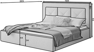 Sänky Cloe, 140x200 cm, musta hinta ja tiedot | Sängyt | hobbyhall.fi