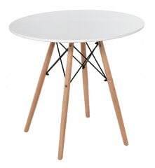 Vigo pöytä, valkoinen/ruskea hinta ja tiedot | Ruokapöydät | hobbyhall.fi