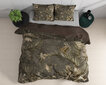 Vuodevaatteet setti AURELIEN 100% puuvillasatiini 200x220cm, tummanruskea Dreamhouse hinta ja tiedot | Pussilakanat | hobbyhall.fi