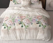 Vuodevaatteet setti Lovely Flower 200x220cm, kerma, puuvilla sekoitus hinta ja tiedot | Pussilakanat | hobbyhall.fi