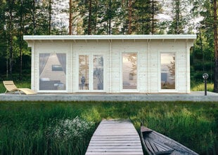 Vierasmaja-sauna Heidy 22,5 m² 70 mm höylähirrestä hinta ja tiedot | Piharakennukset | hobbyhall.fi