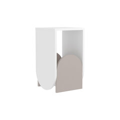 Sivupöytä Asir, 32x55x32cm, valkoinen ja vaaleanruskea hinta ja tiedot | Sohvapöydät | hobbyhall.fi