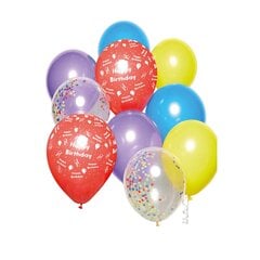 Setti värikkäitä ilmapalloja, Happy Birthday, 10 kpl hinta ja tiedot | Ilmapallot | hobbyhall.fi