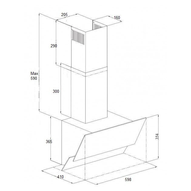 Quantum - Schlosser D630BLRT hinta ja tiedot | Liesituulettimet | hobbyhall.fi