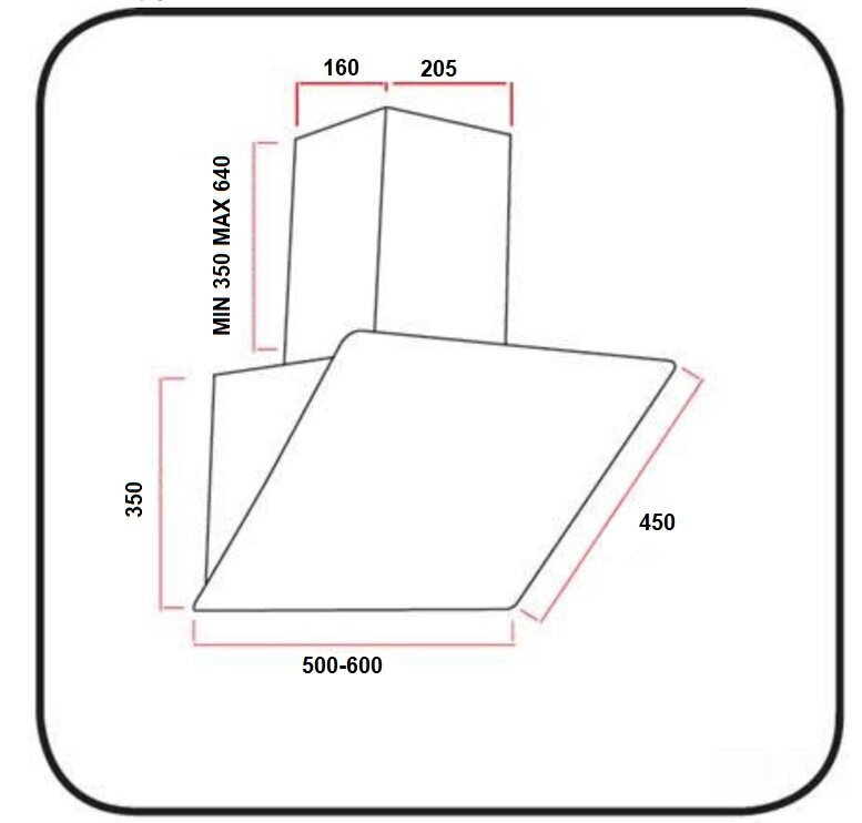 Schlosser BINTESIT 50BL hinta ja tiedot | Liesituulettimet | hobbyhall.fi