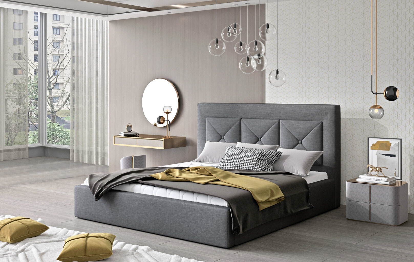 Cloe-sänky, 160x200 cm, harmaa hinta ja tiedot | Sängyt | hobbyhall.fi