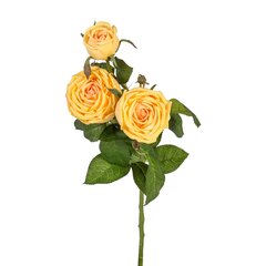 Tekokukka RUUSU H70cm, keltainen hinta ja tiedot | Keinotekoiset kukat | hobbyhall.fi