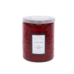 Lasikynttilä ROMANTIC TIMES, D7xH9cm, kannella, punainen (tuoksu- BLACK POMEGRANATE) hinta ja tiedot | Kynttilät ja kynttilänjalat | hobbyhall.fi