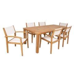 Ruokailuryhmä BALI-pöytä, 6 tuolia hinta ja tiedot | Puutarhakalusteet | hobbyhall.fi